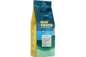 DOOR COUNTY COFFEE & TEA CO. Door County Coffee Chocolate Cherry Flavored Ground | 10 oz Bag | Flavored Ground Medium Roast | 100% Specialty Arabica | Flavored Gourmet | Chocolate Cherry