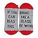 Huiyuzhi Christmas Gifts Socks IF YOU CAN READ THIS BRING ME SOME WINE Funny Saying Beer Cotton Crew Socks for Men Women