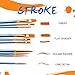 Noorlee 6 Pack Paint Brush Set, 60 pcs Nylon Hair Brushes for Acrylic Oil Watercolor Painting Artist Professional Painting Kits