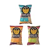 Siete Grain Free Tortilla Chips, 3 Bag (5 Ounce Each) Sampler of Nacho, Lime, Sea Salt