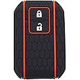 OTMIK Silicone Car Key Cover Case Compatible with Suzuki New Swift Wagon R Monopoly Ignis XL7 Soft Key Shell (Balck 2 Buttons)