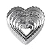 Wilton 6-Piece Nesting Fondant Double Sided Cut Out Cutters, Hearts,Silver