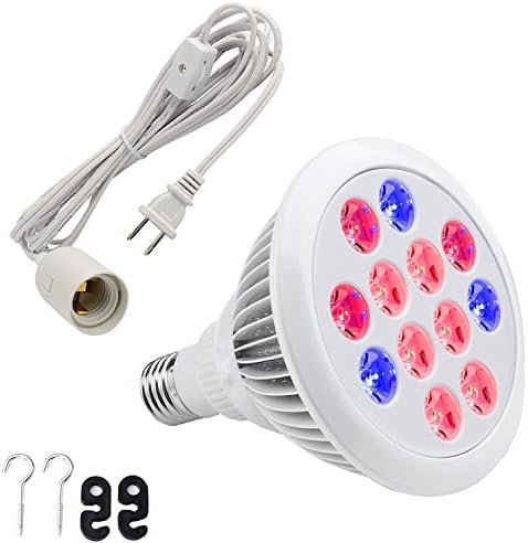 24W LED Grow Lights with Extra 12 Feet Hanging Lantern Cord