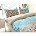 Vaulia Lightweight Microfiber Duvet Cover Set, Vintage Watercolor Flower Pattern - King Size