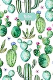 Notes: Flower Cactus 120 Blank Lined Page Softcover Notes Journal, College Ruled Composition Notebook, 6x9 Blank Line Watercolor Design Cover Note Book
