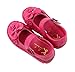 Vokamara Baby Toddler Girls Soft PU Leather Mary Janes Flowers Bow Dress Shoes