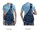 LAMMOK Large Sling Backpack, Sling Chest Bag Shoulder Crossbody Daypacks Fits 13.3-Inch Laptop for Travel Outdoor Men Women(blue)