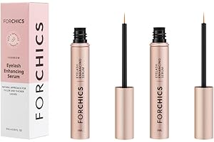 ForLash by ForChics: 2 Pack Ultimate Eyelash Hormone-Free Growth Serum for Enhanced Fuller, Thicker, Longer Lashes - Regrowth Booster, Organic Formula, Vegan & Cruelty-Free