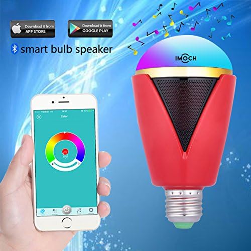 Imochbluetooth Smart Bulb/speaker Bulb Smartphone Controlled Dimmable Multicolored Color Changing Lights Bulb for Iphone, Ipad, Android Phone and Tablet