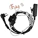 Tenq 3' 2-Wire Coil Earbud Audio Mic Surveillance Kit for Motorola Two-Way Radio 2-pin Gp300 Cp200 + Replacement Medium Earmold Earbud One Pair primary