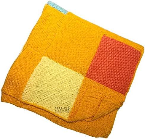 Knitted 100% by Hand Baby Blanket - Fox Yellow I (Extra Large)