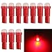 10-Pack 12V,20Lums,AMAZENAR Red T5 / 74 73 2723 2721 1 SMD LED Ceramic for Car Auto Side Wedge Gauge Dashboard Instrument Panel Lights Lamp Ash Tray Light Bulb
