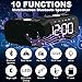 AMZLIFE Alarm Clock Radio with Wireless Bluetooth Speaker FM Radio Night Light 5