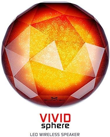 Amazon Ghostek プレミアムポータブルビビッドグローブ Ledカラーライトスピーカー Hdクリスタルクリアサウンドクオリティワイヤレスbluetooth 内蔵マイク付き ブラック Ghostek Products デジタルオーディオアクセサリ