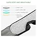 Sleep Mask, HOMMINI Grey Memory Foam Breathable Eye Patch Light Blocking Sleeping Eye Mask with Travel Pouch, Best Blindfolder for Travel/Sleeping/Shift Work/Meditation Suit for Men Women and Kids 