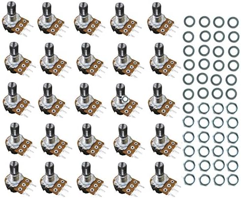 25 pcs B50K linear Potentiometer horizontal Terminals 50K