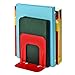 STEELMASTER Economy Steel 5 Inch Bookends, 1 Pair, Vibrant Red (241005007)