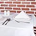 E-Living Store Polyester Cloth Napkins, Commercial Qualit & Heavy Duty for Restaurant, Catering Event, or Home Use (18x18 - Bulk Set of 6) White