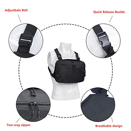 Saigain Radio Rig Chest Harness Bag Holster Holder Work Vest Rig Universal Hands Free for Two Way Radio Walkie Talkie(Rescue Essentials)