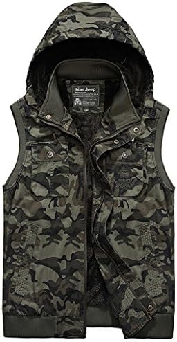 Tidecloth Men's Colorblock Camouflage Leisure time Cotton Coats Army green 36