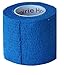 Vet Wrap Rap Tape (Blue) (Single) (2 Inch x 15 feet) Self Adhesive Adherent Adhering Cohesive Flex Self Stick Bandage Grip Roll Dog Cat Pet Horse