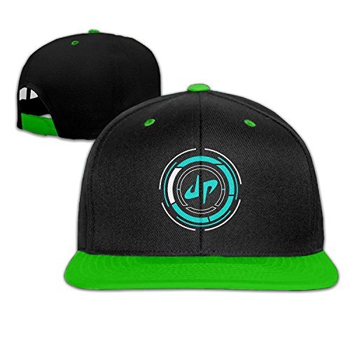 Kualday Kid's Dude Perfect Ball Logo Plain Adjustable Snapback Hats Caps KellyGreen