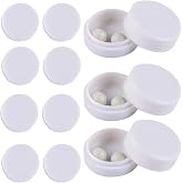 Toddmomy Baby Rattle Insert Flat Ring Bell Box 0.59 Inch Plastic Noise Maker Toy Accessories for Infant Toddler Toy Repair and DIY Craft
