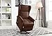 Divano Roma Furniture Power, Lift Chairs, Linen Living Room Reclining Armchair (Dark Brown)