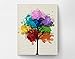 Chakra Rainbow Tree Wall Art Print, Tree Nature Home Decor, Splatter Tree Art, 8x10 Print