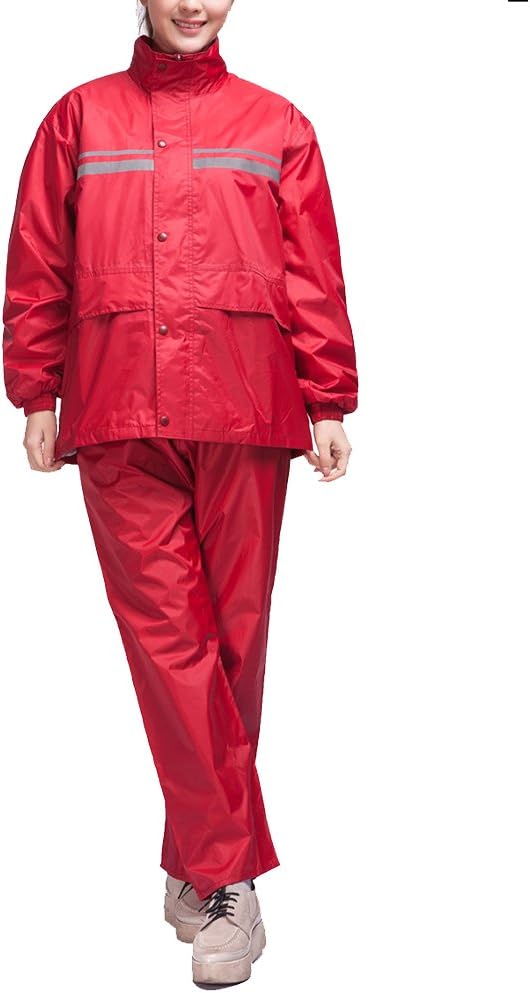 Zhhaijq Rain Suits Motorcycle Rain Wear Outdoor Waterproof Hooded Rain Jacket and Coats For Men Women