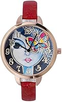 Loweryeah Women Ultrafine Pu Leather Strap A Large Dial Quartz Watch