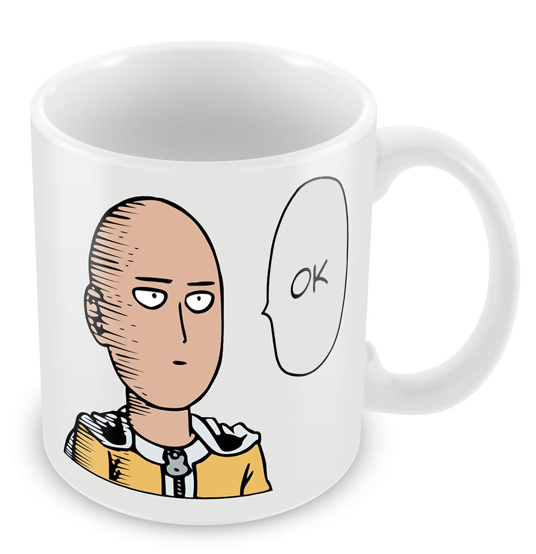 One Punch Man Ok Saitama Ceramic Mug 11 oz by FT