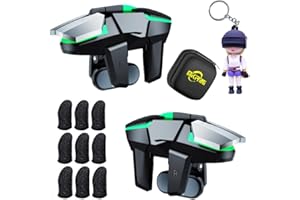 13 in 1 Mobile Phone Gaming Triggers Combo Kits for iPhones/Android Phones, Mobile Phone Game Controller for PUBG/Call of Dut