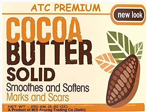 ATC Premium Organic Unrefined Raw Cocoa Butter, 250 g