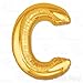 AFTERLOON® 40 Inch Giant Jumbo Helium Foil Mylar Alphabet Balloons for Graduation Anniversary Celebration Bridal Shower Wedding Birthday Party Decorations, Premium Quality, Matte Gold, Letter C