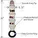 Passionate Ruby Glass Dildo with Pullout Ring 8 Inch