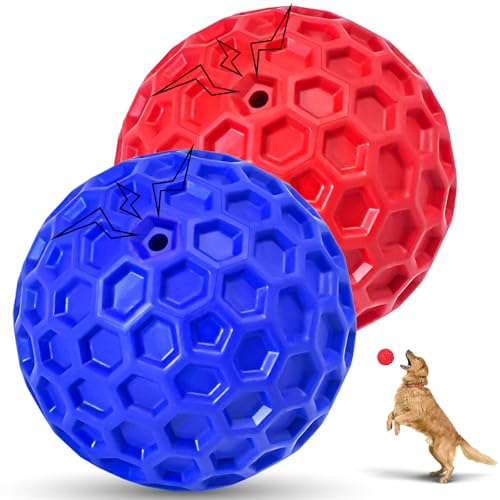 CHEODIN Squeaky Rubber Dog Ball