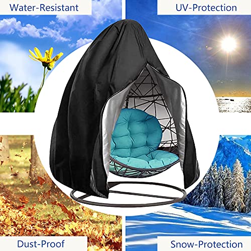 Patio Egg Chair Cover 420D Upgrade Outdoor Egg Chair Covers Double