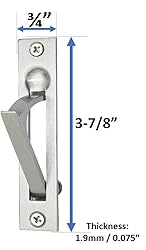 QCAA Solid Brass Edge Pull, 4", Polish Brass, 1