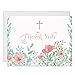 Baby Girl Christening Delicate Pink Floral Thank You Cards with Envelopes (Pack of 25) Blank Baptism Gifts Gracias Thank You Notecards Religious Christian Church Celebration Excellent Value VT0099B