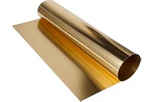 RiNTREE Premium Gold Foil Sheets – 0.1mm x 300mm x 3.3 ft for Crafting Excellence | Essential Thin Brass Sheet and Brass Sheets for Crafts, Ideal for Diverse Art Projects