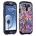 Wydan Compatible Samsung Galaxy S3 Case - Slim Hybrid Shock Resistant Absorbant Tough Hard Phone Case Shock Resistant Cover - Rainbow Flower