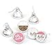 Big Dot of Happiness Hello Little One - Pink and Gold Girl Baby Shower Party Round Candy Sticker Favors Labels Fit Chocolate (1 Sheet 108)