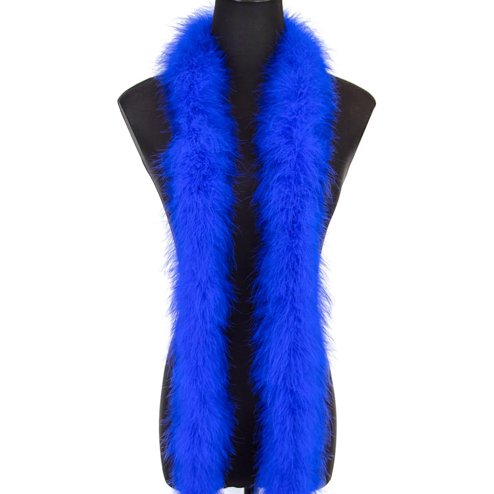 2 Yards 22G Fluffy Marabou Jewel blue Feather Boa for DIY Craft Sewing Trim Home Wedding Party Christmas Decoration