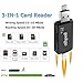 geekgo SD Card Reader,USB Memory Card Reader Adapter Viewer for iPhone iPad Android Mac - Supports Micro USB OTG 3 in 1 (Black)