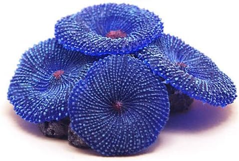 Blue Coral Disk Plants Aquarium Fish Tank Landscape Decoration Glow Simulation Animal Plants Ornament no.26