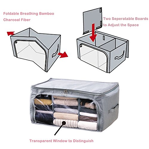 SUNKY Foldable Storage Bag, Breathable Bamboo Fabric Dustproof