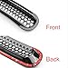 Topist 7pcs Black Front Grill Mesh Grille Insert Kit For Jeep Wrangler Rubicon Sahara Jk 2007-2017