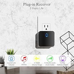 Wireless Doorbells for Home with 2 Plug-In