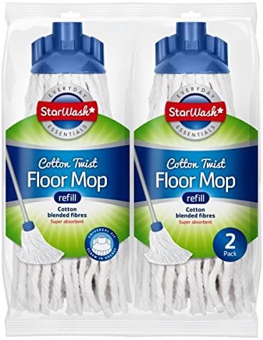 2 Cotton Twist Floor Mop Heads Super Absorbent